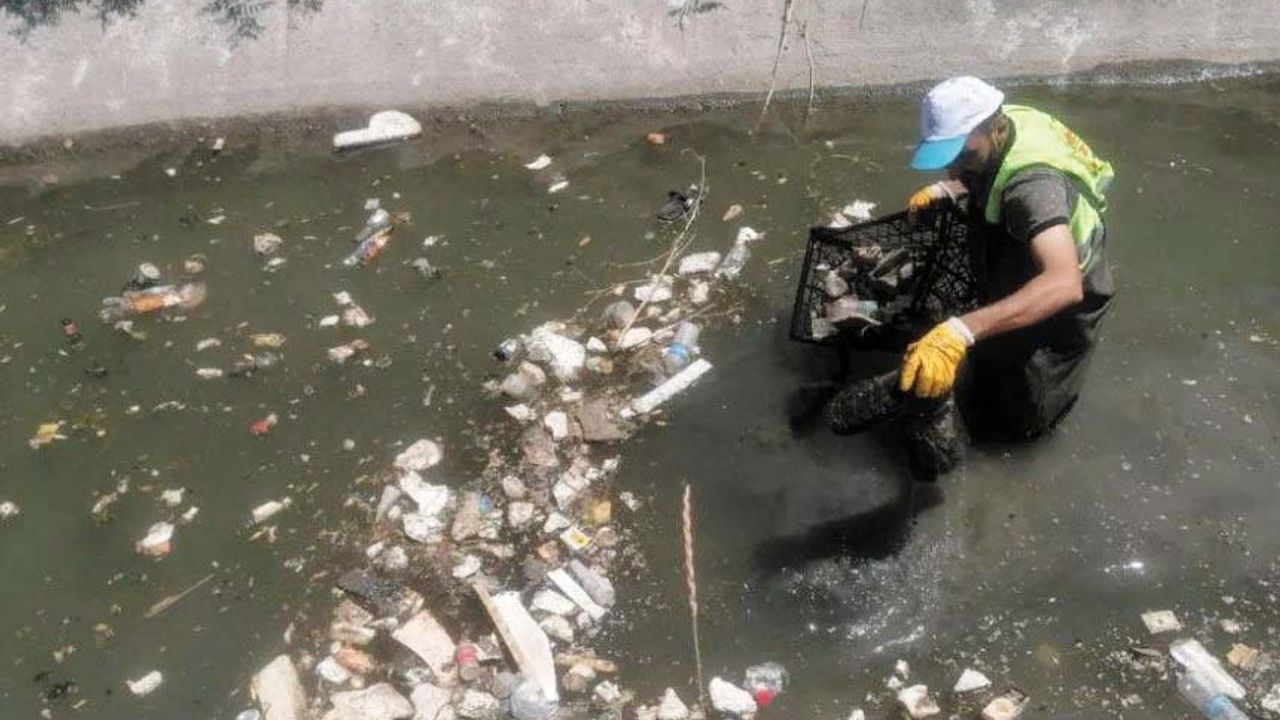 Şamran Kanalı'nda çöp temizliği…