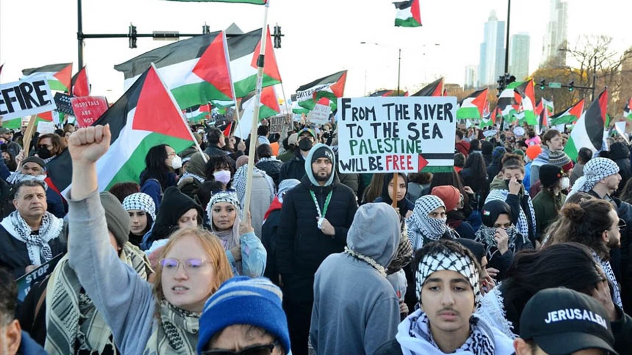 ABD'de Filistin’e destek gösterisi düzenlendi
