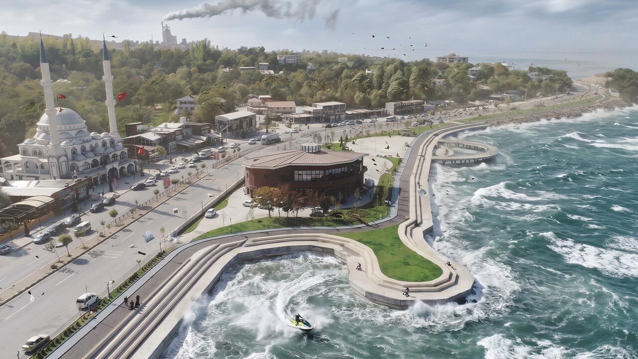 Van Gölü adeta coştu: Şiddetli rüzgar sahil şeridini dev dalgalarla vurdu!