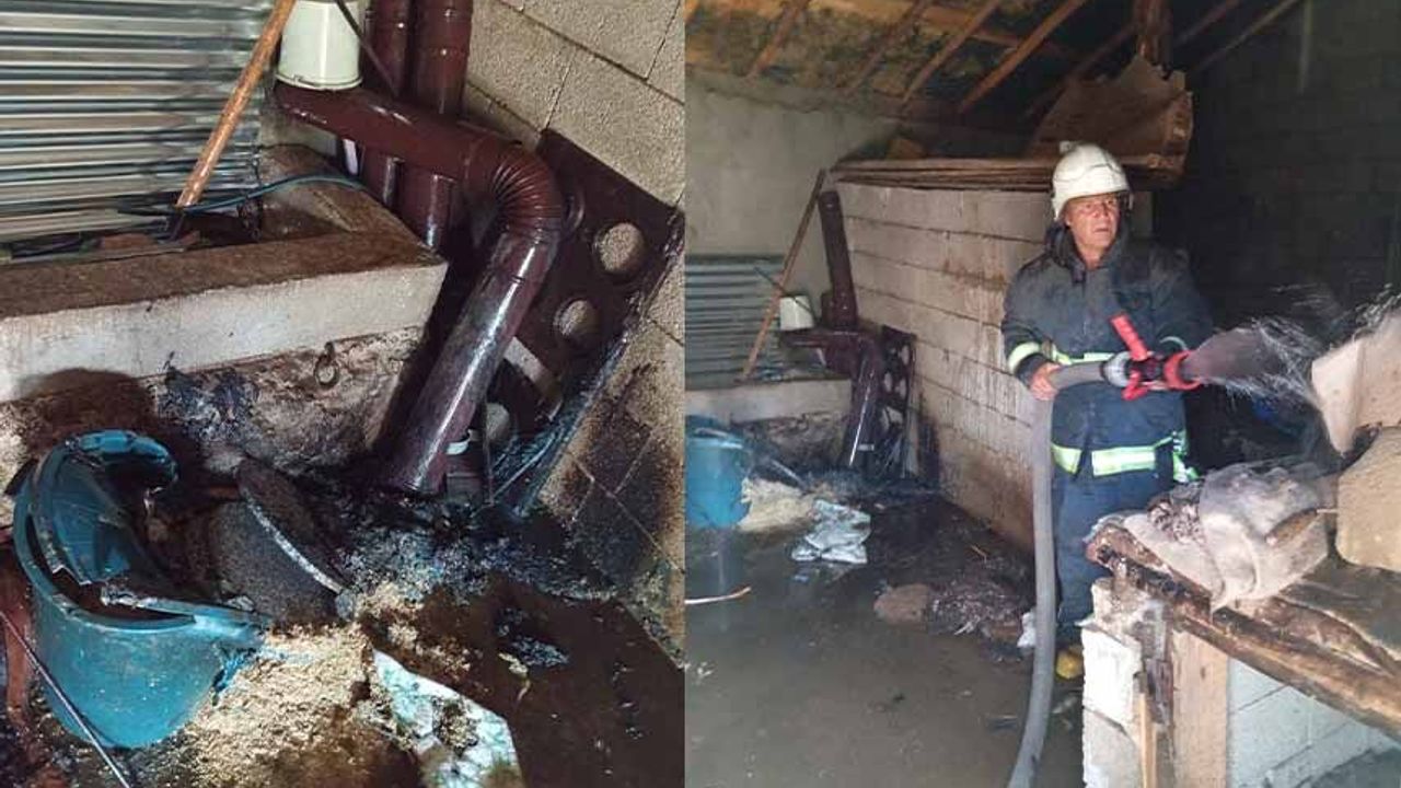 Muradiye’de tandır evi yangını