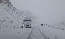 Karabet Geçidi'nde kar yağışı trafiği olumsuz yönde etkiledi