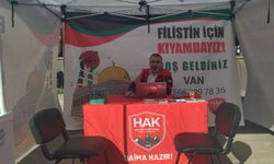 Van’da Filistin’e destek standı açıldı