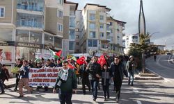 Filistin için Ahlat’ta yürüyüş yapıldı