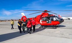 Van'daki ambulans helikopter hastaların imdadına yetişiyor