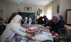 Van'da 650 kadın, Filistinliler için kolları sıvadı