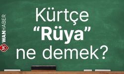 Kürtçe Rüya ne demek? Kürtçe - Türkçe çeviri