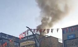 Van’da iş merkezinde korkutan yangın