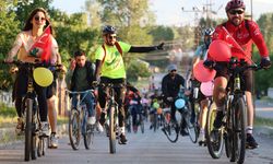 Van'da bisiklet tutkunları farkındalık oluşturmak için pedal çevirdi