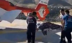 84 yaşındaki hasta için helikopter havalandı