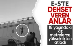 E-5 Karayolu'nda Dramatik Anlar! Genç Kız İntihar Etti, Kameralara Anbean Yansıdı