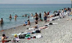 Van Gölü'nde Bodrum Keyfi: Sıcaklardan Bunalanlar Sahile Akın Etti!