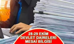 28-29 Ekim 2024, Kamu Kurumlarının Mesai Saatleri ve Çalışma Durumu! Resmi Daireler Bugün ve Yarın Açık mı?