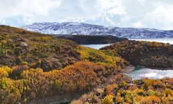 Nemrut Kalderası’nın bir yanı sonbahar bir yanı kış