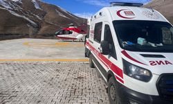 Ambulans helikopter 2 kez Bahçesaray'a uçtu