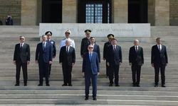 Cumhurbaşkanı Erdoğan ve YAŞ üyeleri Anıtkabir'de