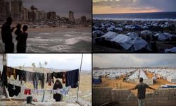 Gazze'de yağmur altında kalan çadırlar acıyı derinleştiriyor