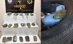 Van'da bir kamyonetin lastiğinde esrar ele geçirildi