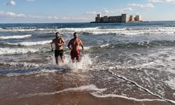 Mersin’de aralık sonunda deniz keyfi