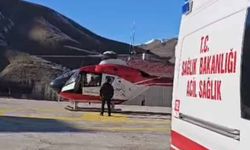 Hamile kadın ambulans helikopterle Van’a getirildi