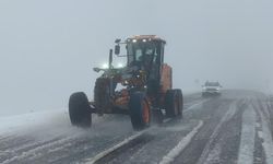Van'da çığ bölgesinde çalışan greyder şarampole yuvarlandı
