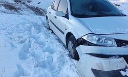 Başkale’de otomobil şarampole düştü