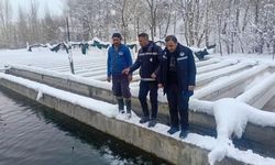 Van’da alabalık üretimine kış denetimi