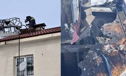 Van'da çatı yangını