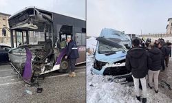 Otobüs ile minibüsün çarpıştığı kazada 18 kişi yaralandı