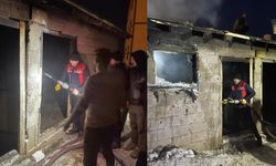 Van'da odunluk yangını