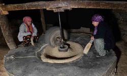 Asırlık su değirmeniyle doğal pirinç üretimi sürüyor