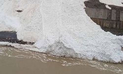 Hakkâri'de çığ: Zap Suyu'nun önünü kesti
