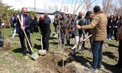 Van YYÜ yerleşkesinde fidanlar toprakla buluştu