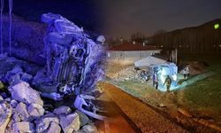 Van Muradiye'de Bir Araç Şarampole Yuvarlandı!