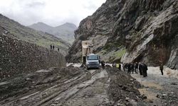 Hakkari'de etkili olan sağanak ulaşımda aksamalara yol açtı
