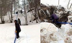 Van'da çığ altında kalan su şebekesi devre dışı kaldı