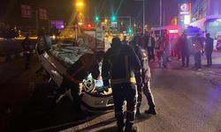 Van'da otomobil takla attı 1 yaralı!