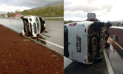 Van'da kontrolden çıkan otomobil takla attı: 1 yaralı