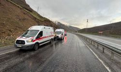Tatvan-Van kara yolunda yağmur kazası!