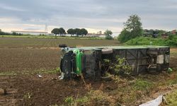 Tur otobüsü devrildi, 46 kişi yaralandı