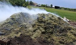 Van'da 20 ton saman yandı