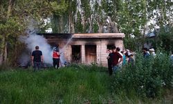 Van'da odunluk yangını