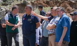Uzman ekipler heyelan alanını inceledi
