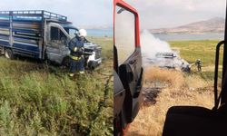 Muradiye’de araç yangını
