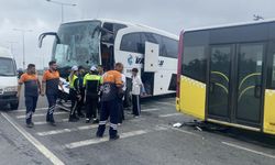 Van otobüsü İETT otobüsüyle çarpıştı