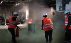 Van'da gerçeği aratmayan yangın tatbikatı