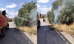 Van'da bahçedeki yangın söndürüldü