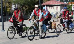 Çocuklar için pedal çeviren Minab Kervanı Van'a ulaştı
