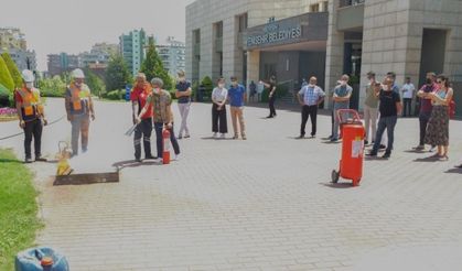 Yenişehir Belediyesi personeline yangın eğitimi verildi
