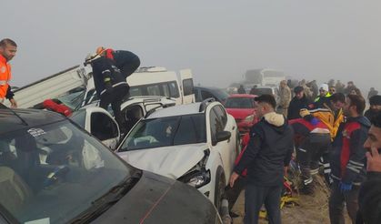 Van'da bir zincirleme trafik kazası daha meydana geldi