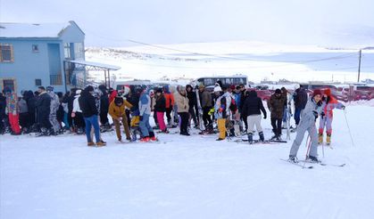 Abalı'da kayak sezonu 'nihayet' açıldı